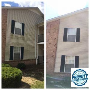 Apartment Power Washing Before and After by Priority Exterior Cleaning, LLC. - Multi-Residential Facility Pressure Washing Jackson MS - Commercial Power Washing Services In Jackson MS