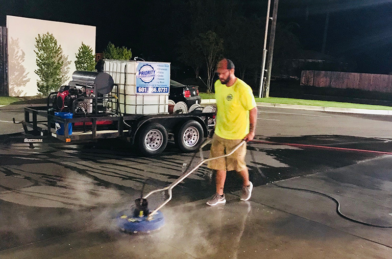 Priority Exterior Cleaning, LLC. Parking Lot Cleaning