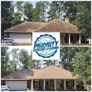 Brandon, MS Roof Cleaning Services by Priority Exterior Cleaning LLC. Roof cleaning is a delicate art that should not be left to chance. Call the Brandon, MS Roof Cleaning Experts to make sure your roof is a priority. Our roof soft wash  techniques and cleansers will not damage your roof. They will remove the mold, mildew, lichen, and all other contaminants which can shorten the life of your roof.