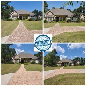 Priority Exterior Cleaning LLC is your best choice for Jackson, MS concrete driveway and brick cleaning. Pressure washing your concrete driveway or brick pavers is more than just turning up the pressure on a pwer washing machine and spraying. In fact, doing so can actually damage your concrete or brick pavers. Call Priority Exterior Cleaning LLC to have your concrete and brick pavers cleaned coorrectly with our amazing soft wash services.