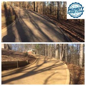 Residential Driveway and Concrete Cleaning. Professional Power Washing Services by Top Rated Jackson MS Pressure Washing Company, Priority Exterior Cleaning.