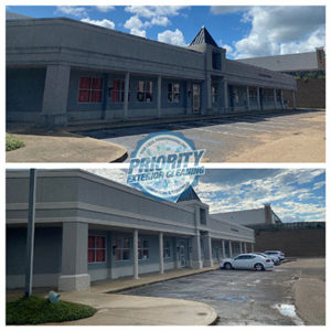 Ridgeland MS Commercial Pressure Washing - Before and After Property Management Pressure Washing Service by Priority Exterior Cleaning